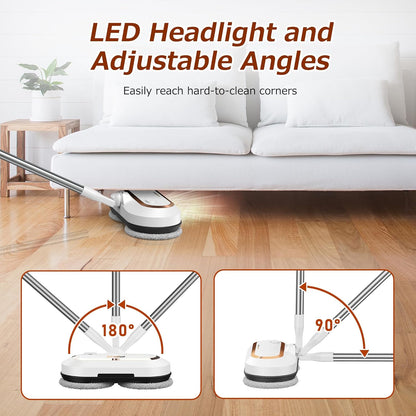 ⚡ AlfaBot S2 Electric Mop – Cordless, LED & Sprayer, 120-minute Battery Life 🧼✨